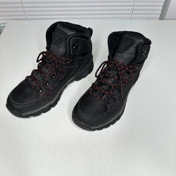 Swiss Tech Men’s Leather Hiker Boots Black Red Outdoor Size 10 NWOT - Picture 3 of 6